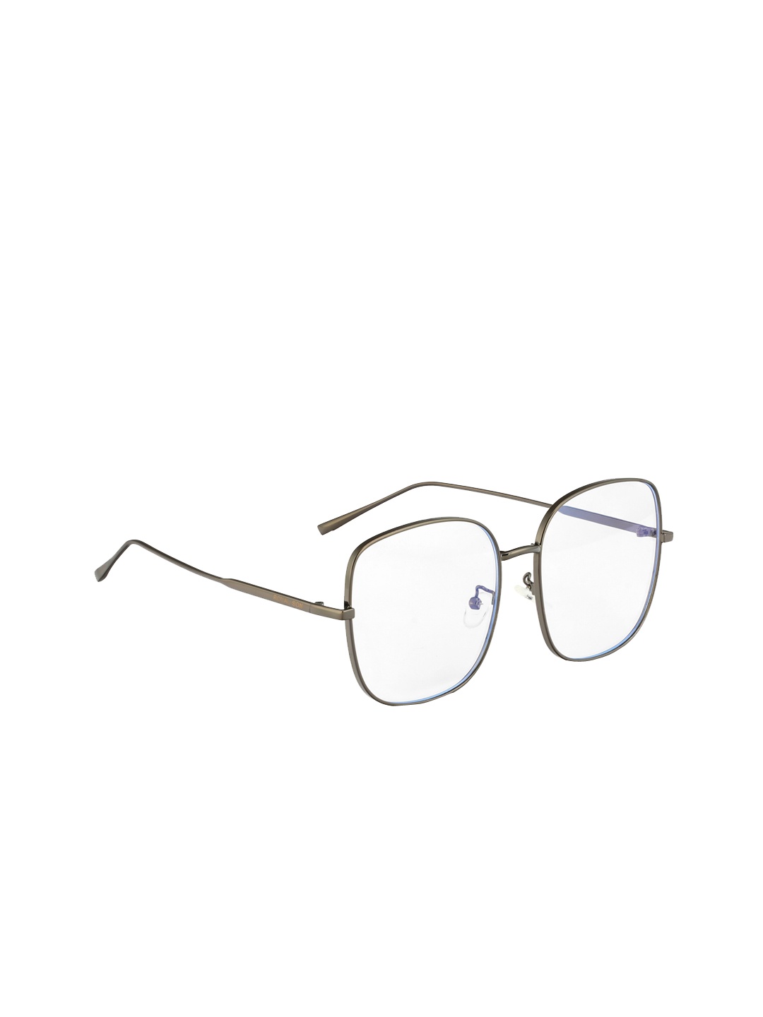 

ROYAL SON Men Solid Sqaure Blue Light Block Full Rim Spectacle Frames SF009-C1, Black
