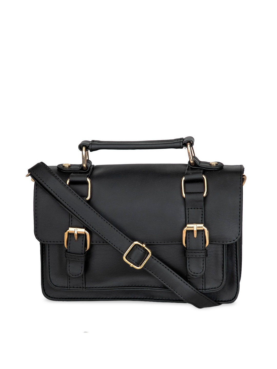 

Bagsy Malone Black Solid Satchel