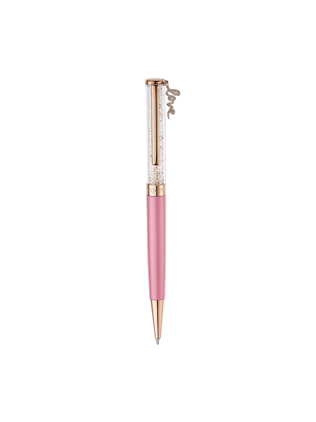 

SWAROVSKI Women Rose-Gold Plated Pink Crystal-Studded Crystal Shimmer Ballpoint Pen