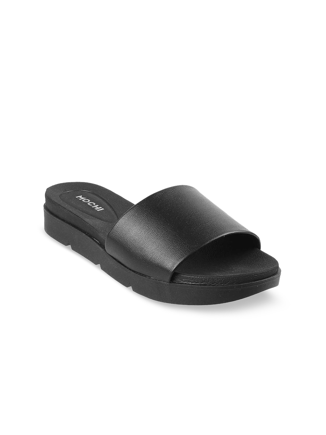 

Mochi Women Black Solid Sandals