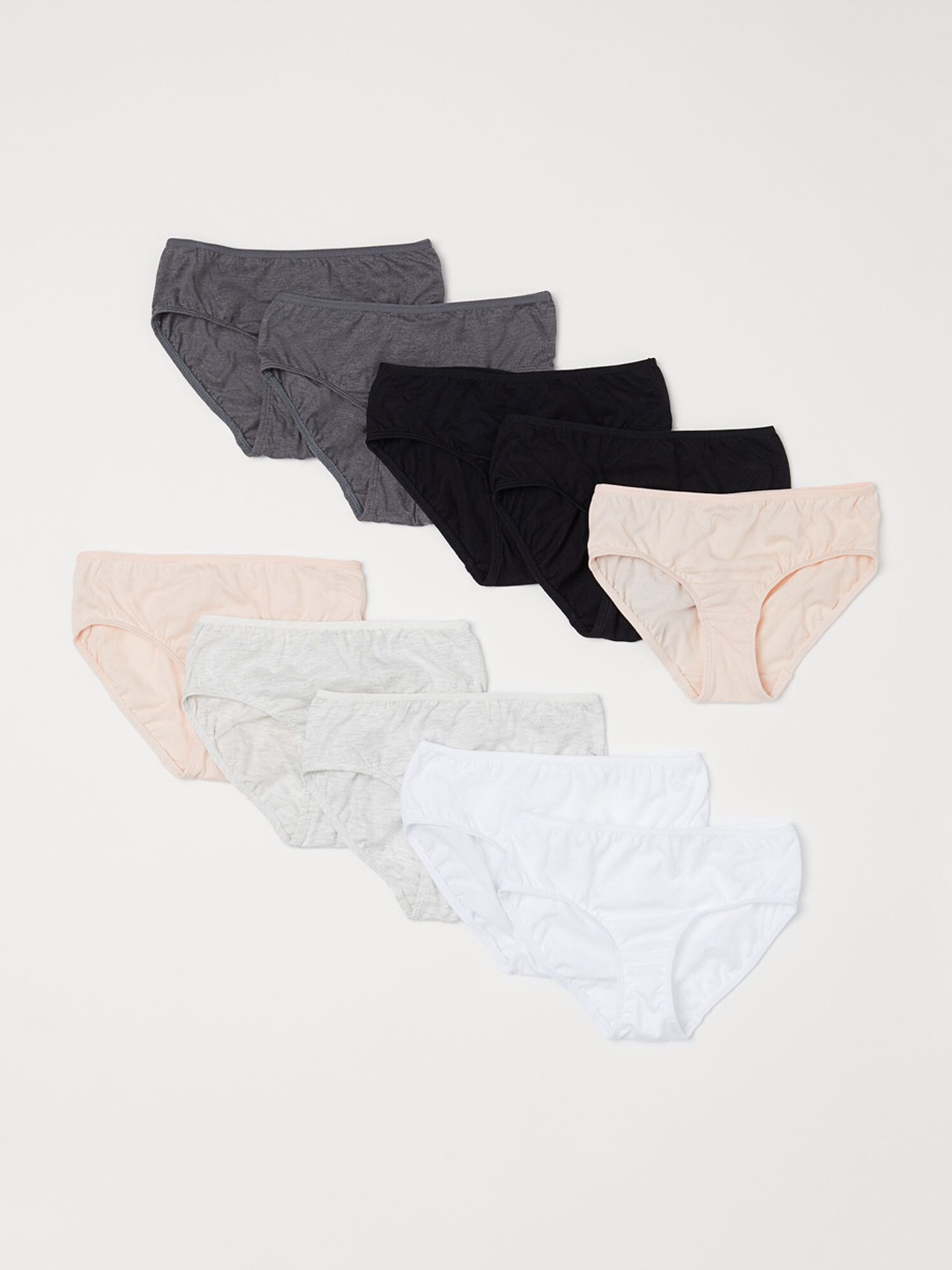 

H&M Girls 10-Pack Briefs, Grey
