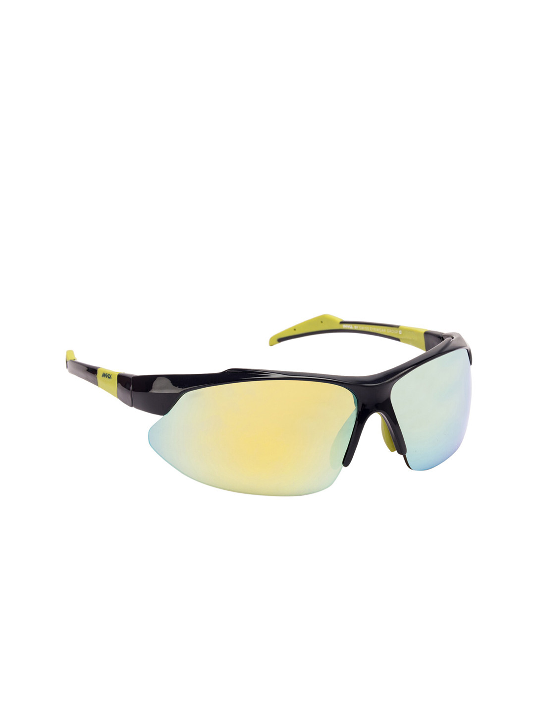 

INVU Men UV Protected Lens Rectangle Sunglasses A2509K, Lime green