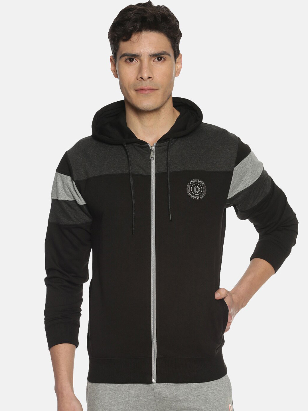 

Dollar Men Black Solid Sweatshirt