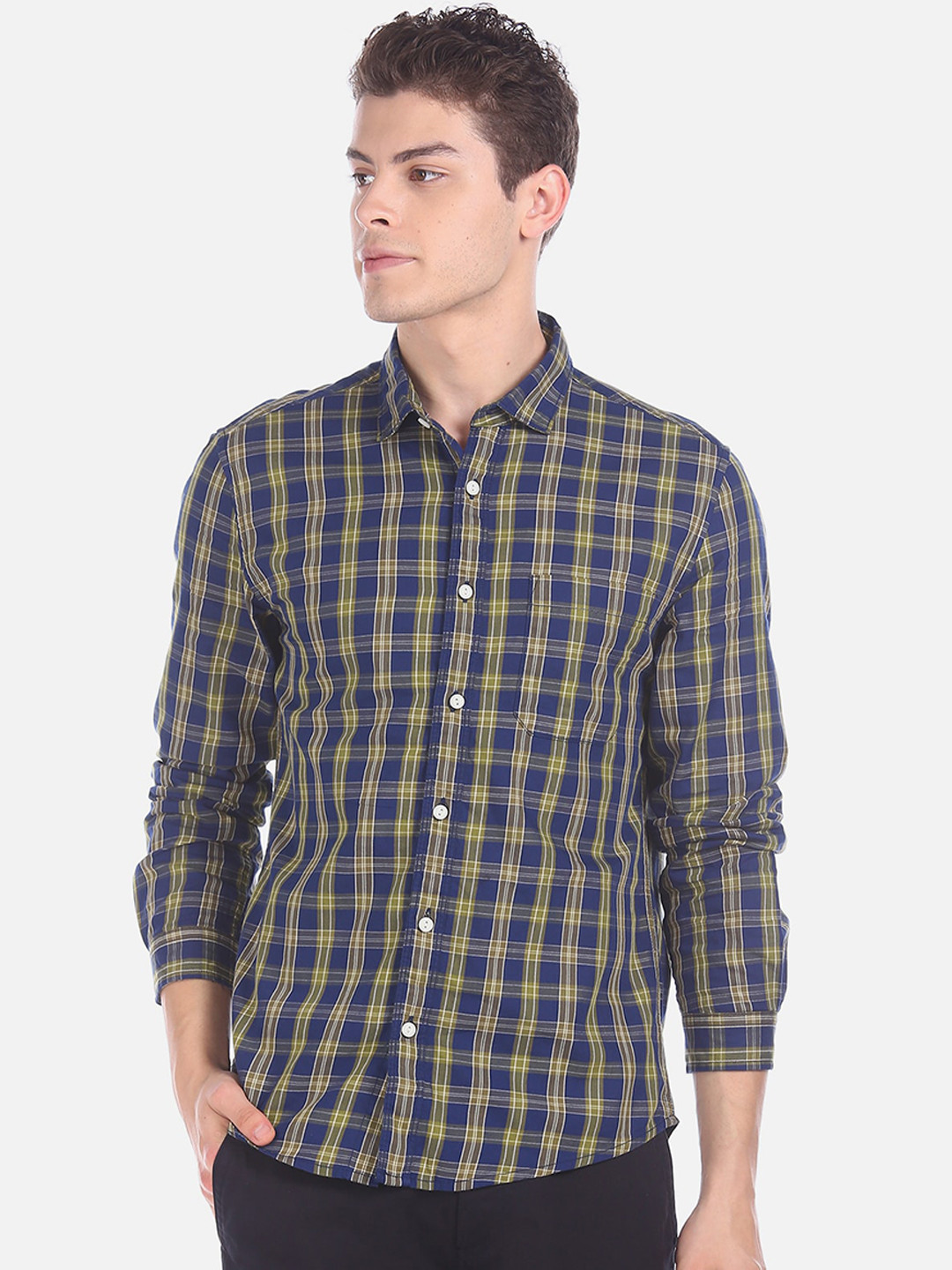 

Cherokee Men Multicoloured Regular Fit Checked Casual Shirt, Multi