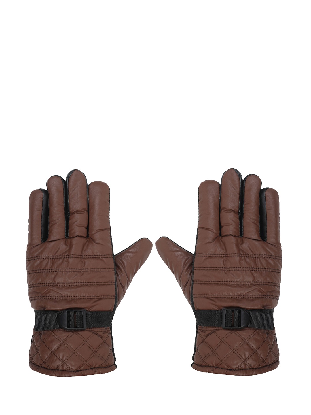 

FabSeasons Men Brown & Black Solid Water Resistant Winter Ski & Snowboard Gloves