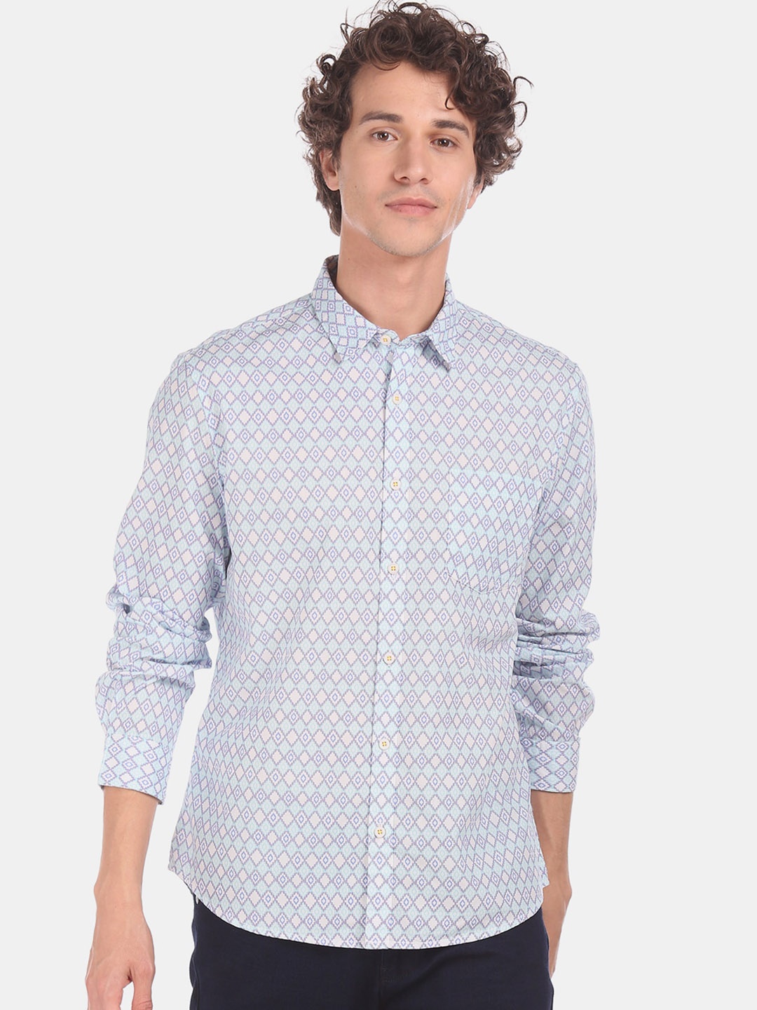 

Ruggers Men Multicoloured Regular Fit Printed Casual Shirt, Multi