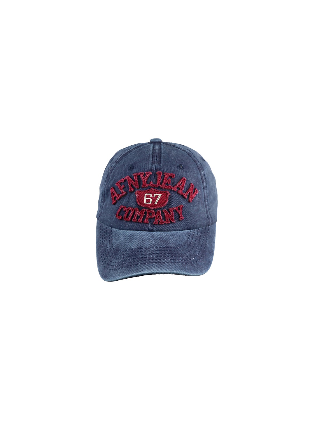 

iSWEVEN Unisex Blue & Red Embroidered Snapback Cap