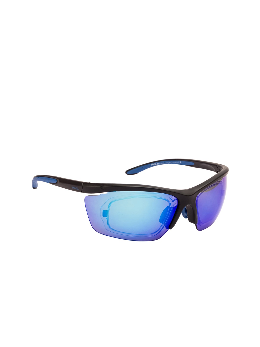 

INVU Unisex UV Protected Lens Rectangle Sunglasses A2806E, Blue