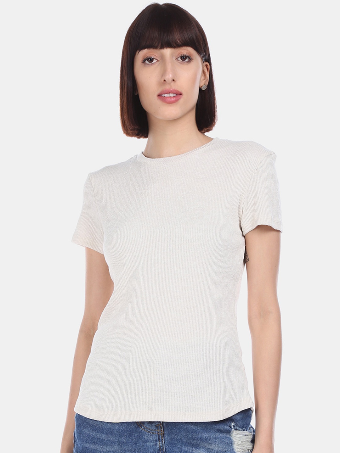 

Cherokee Women White Solid Top
