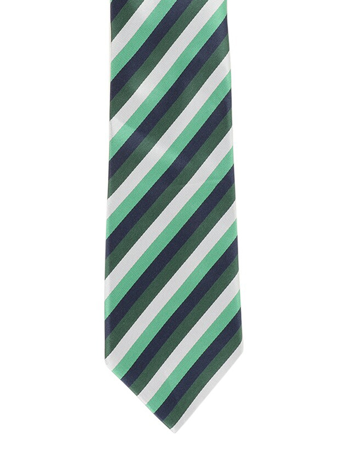 

Alvaro Castagnino Men Green & Black Striped Broad Tie