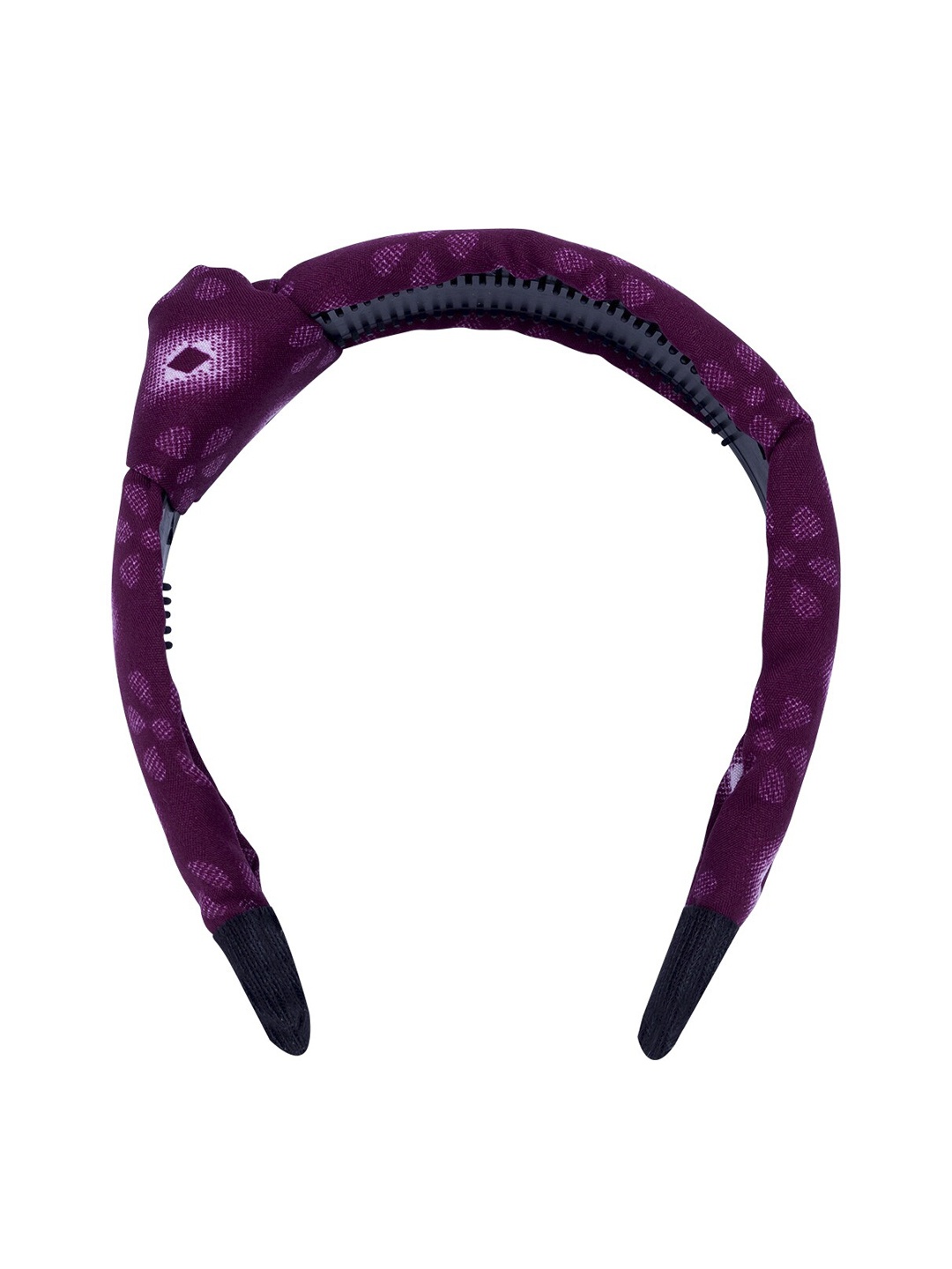 

Golden Peacock Women Magenta Pink & White Printed Knot Hairband