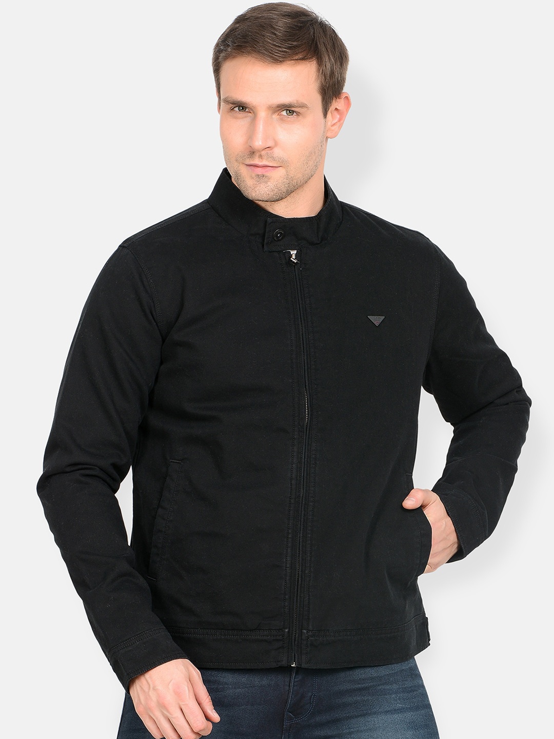 

t-base Men Black Solid Lightweight Bomber