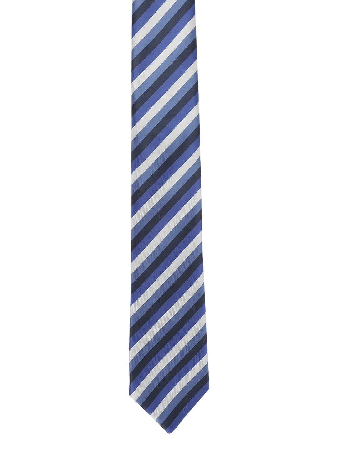 

Alvaro Castagnino Men Blue & Black Striped Broad Tie