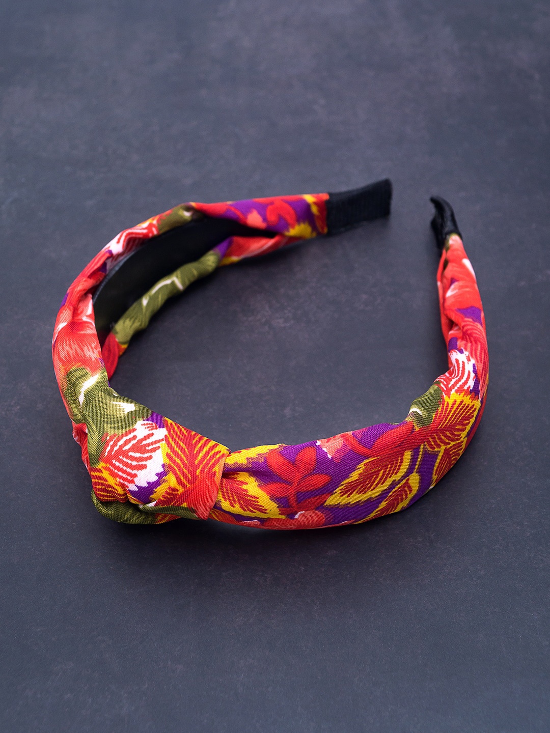 

Golden Peacock Women Red & Yellow Floral Printed Hairband
