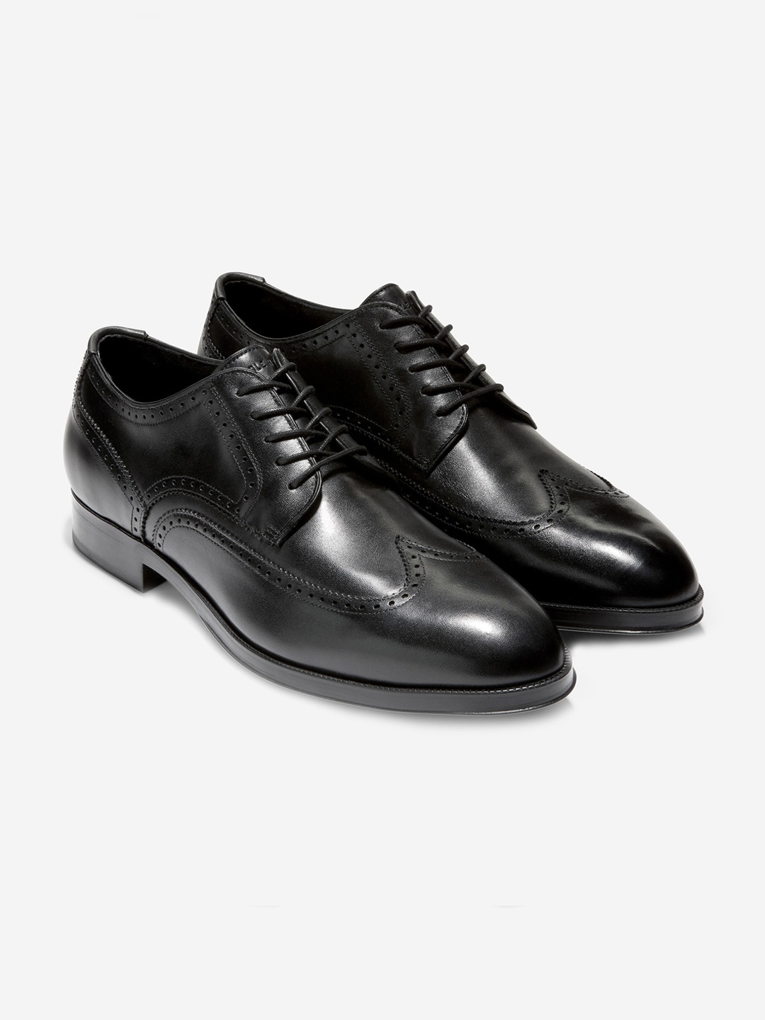 

Cole Haan Men Black Solid Leather Formal Brogues