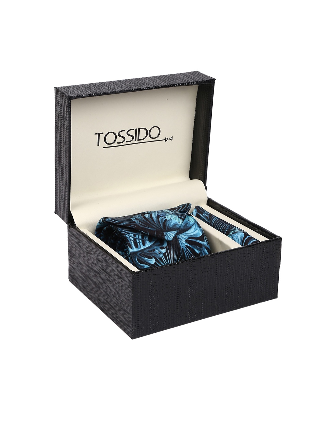 

Tossido Men Blue & Black Printed Accessory Gift Set