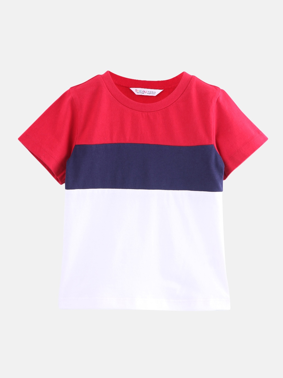 

Beebay Boys Red & Blue Colourblocked Round Neck T-shirt