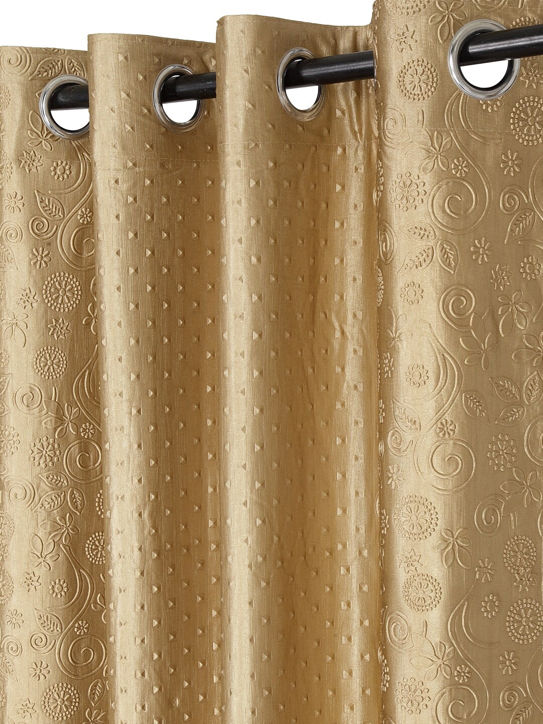

Cortina Set Of 2 Gold-Coloured Self-Design Door Curtains