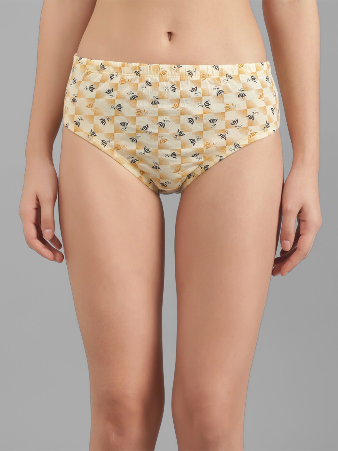 

Kotty Women Yellow & Black Printed Hipster Briefs KTTWOMENSPANTY373