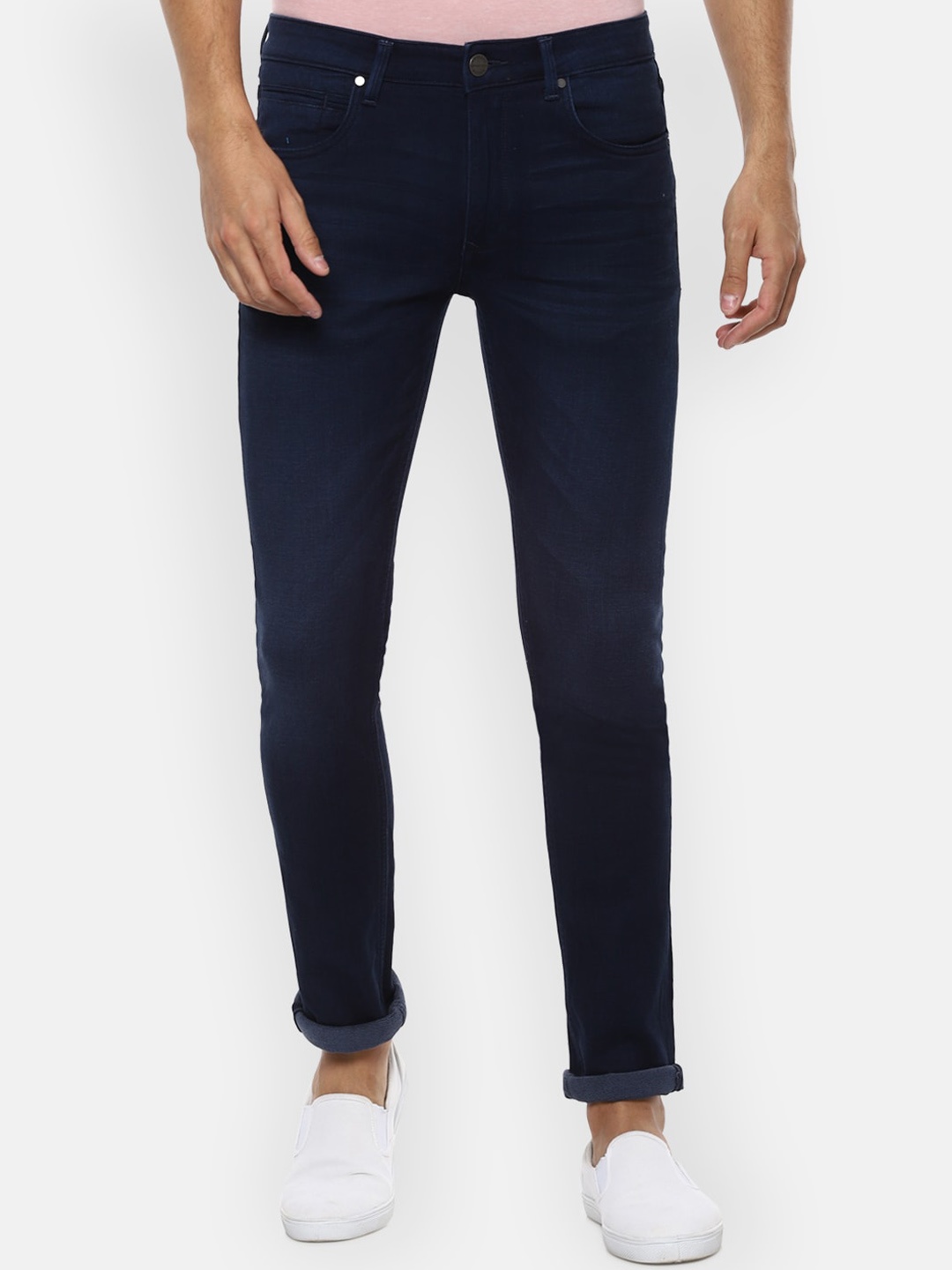 Louis Philippe Jeans Men Navy Blue Slim Fit Jeans