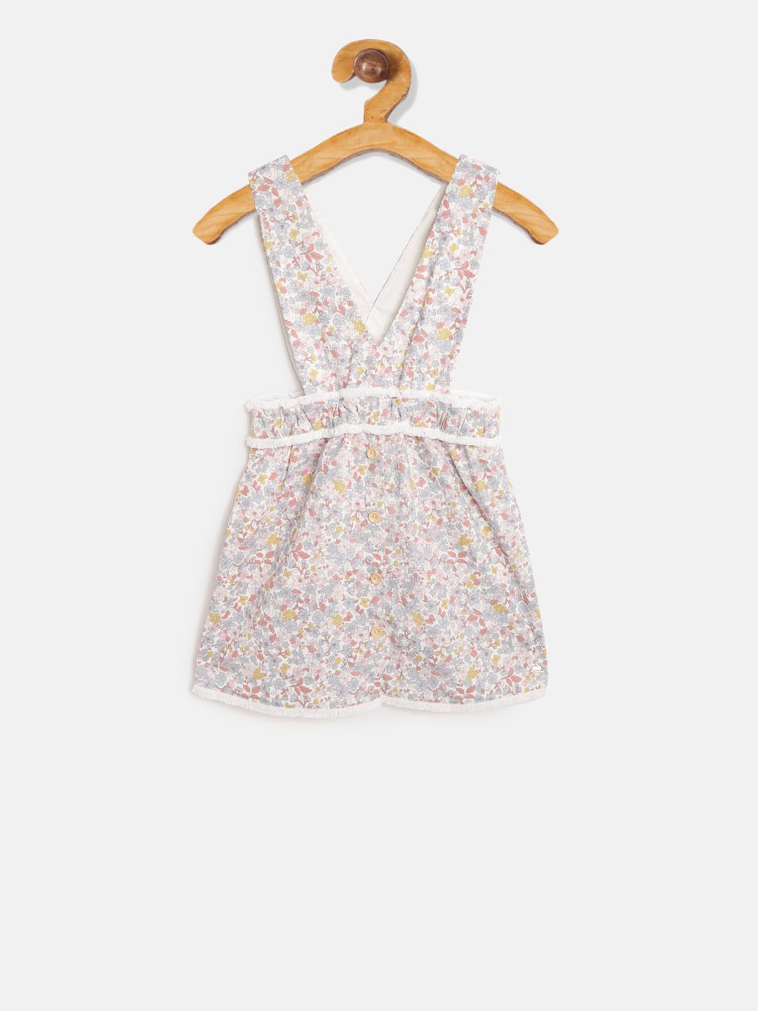 

Cherry Crumble Girls Multicoloured Printed Pinafore Dress, Multi