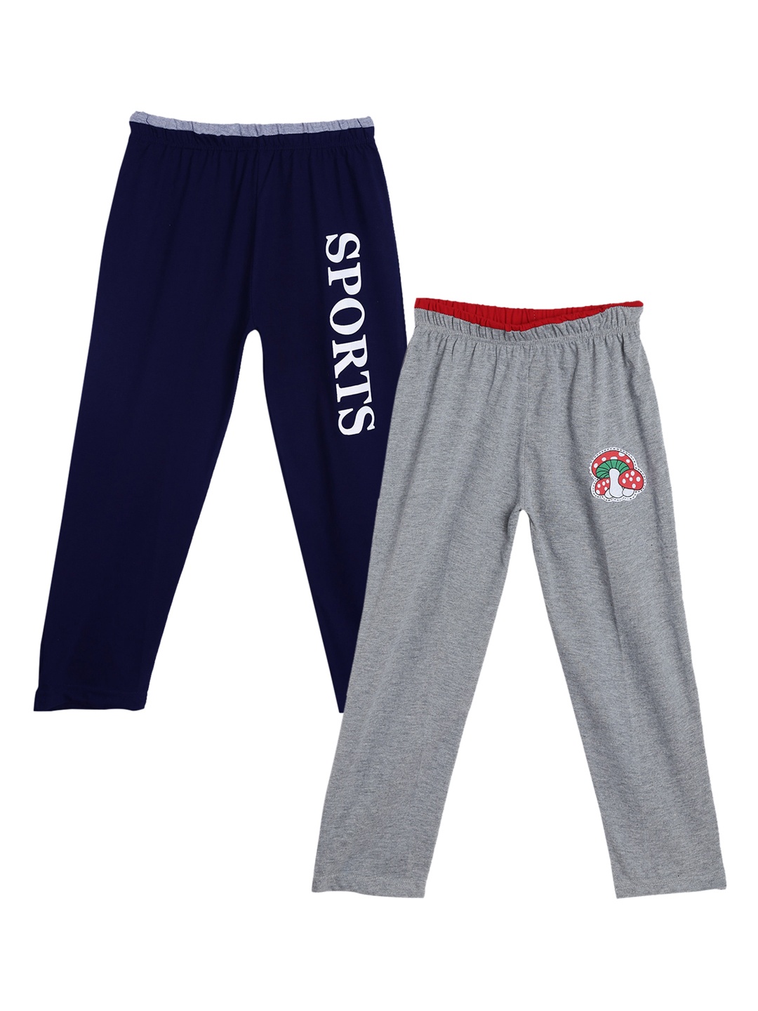

SWEET ANGEL Unisex Kids Pack Of 2 Solid Straight-Fit Track Pants, Navy blue