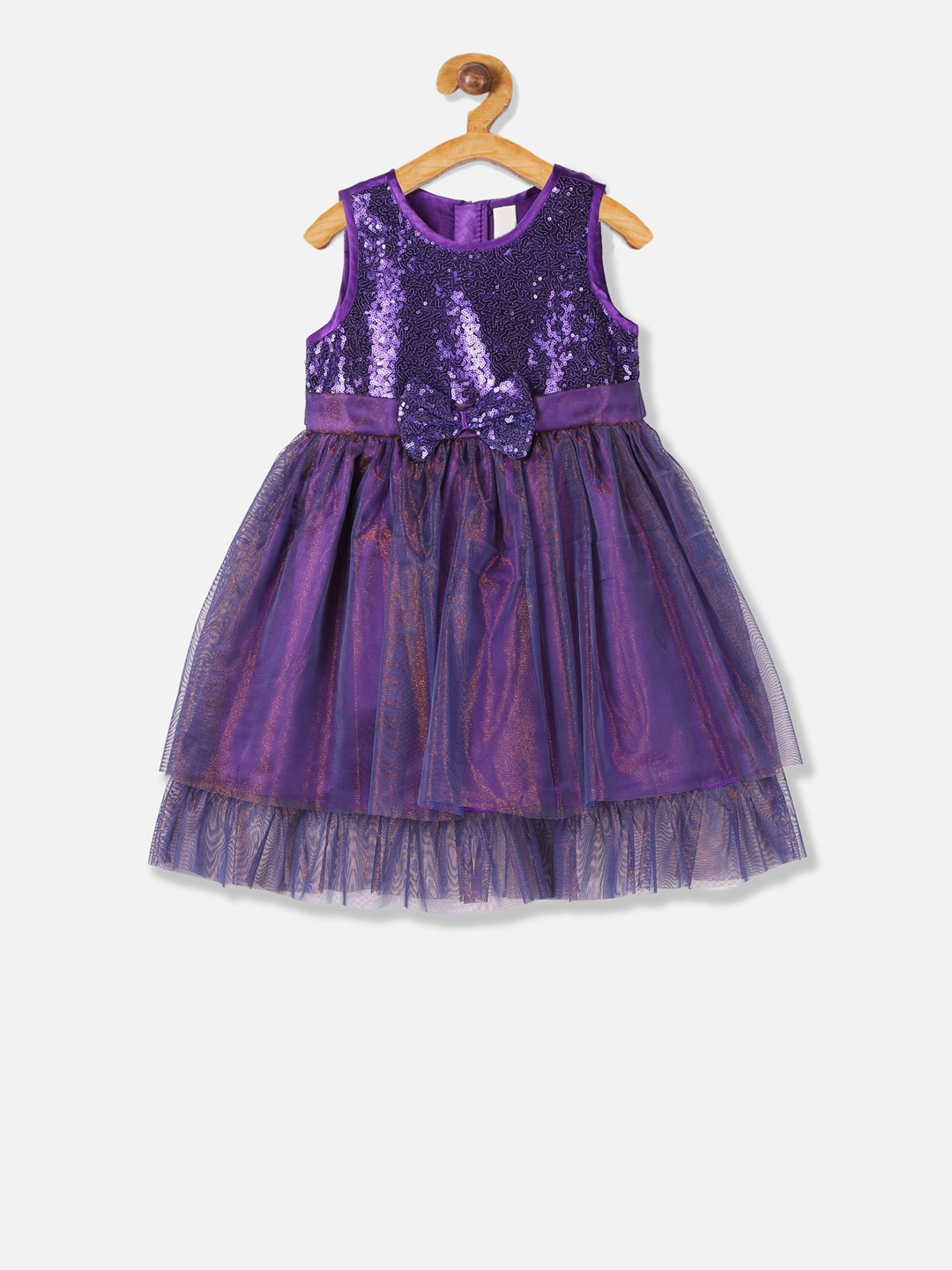 

Cherokee Girls Purple Embellished Fit and Flare Dress