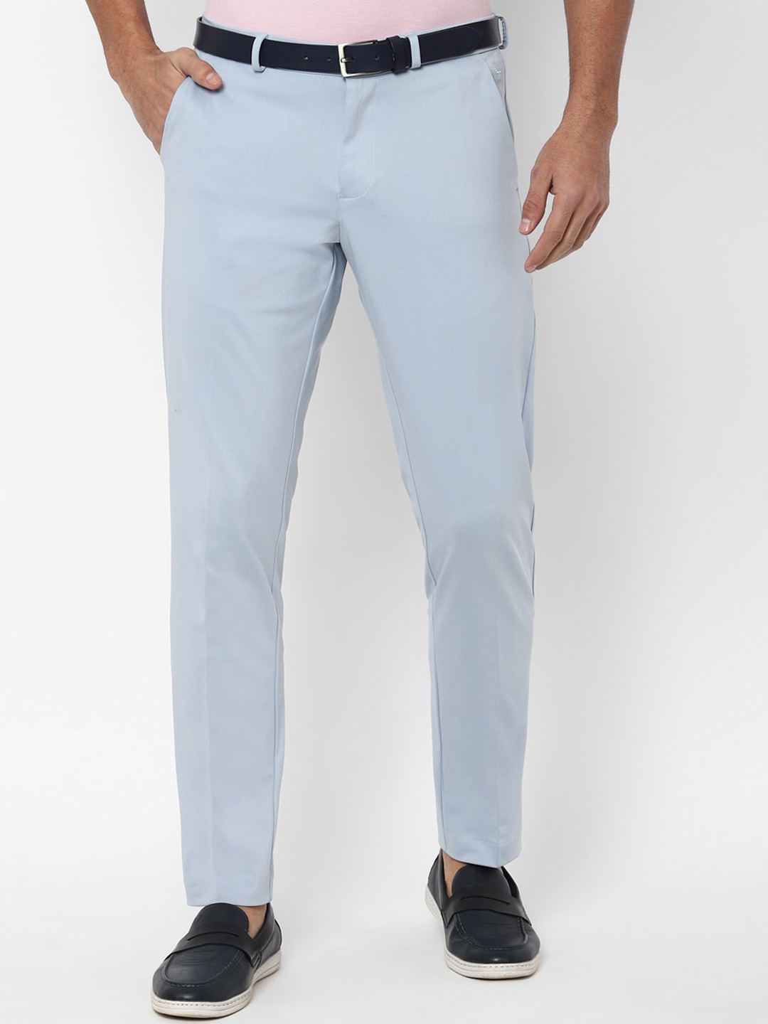 

Allen Solly Men Blue Slim Fit Solid Regular Trousers