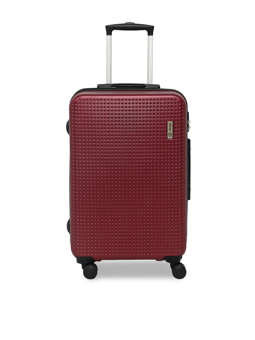 

NOVEX Unisex Maroon Textured Large Hard-Sided Trolley Suitcase