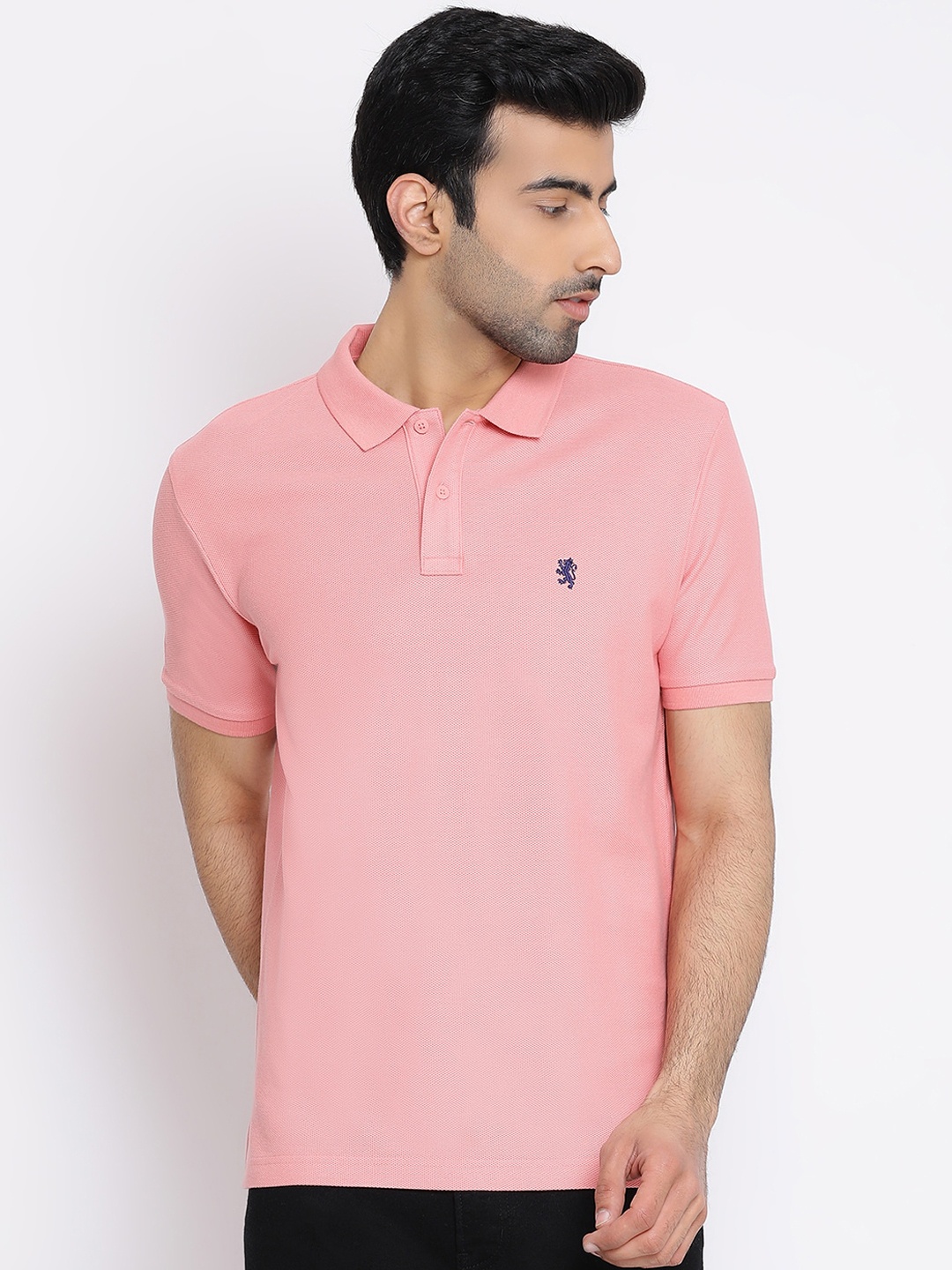 

Red Tape Men Coral Solid Polo Collar T-shirt