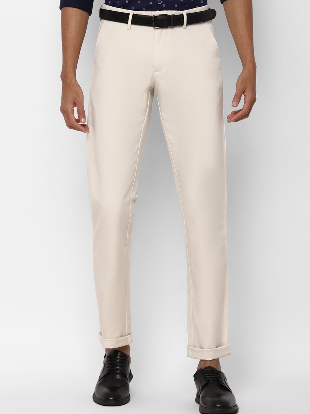 

Allen Solly Men Beige Slim Fit Solid Regular Trousers