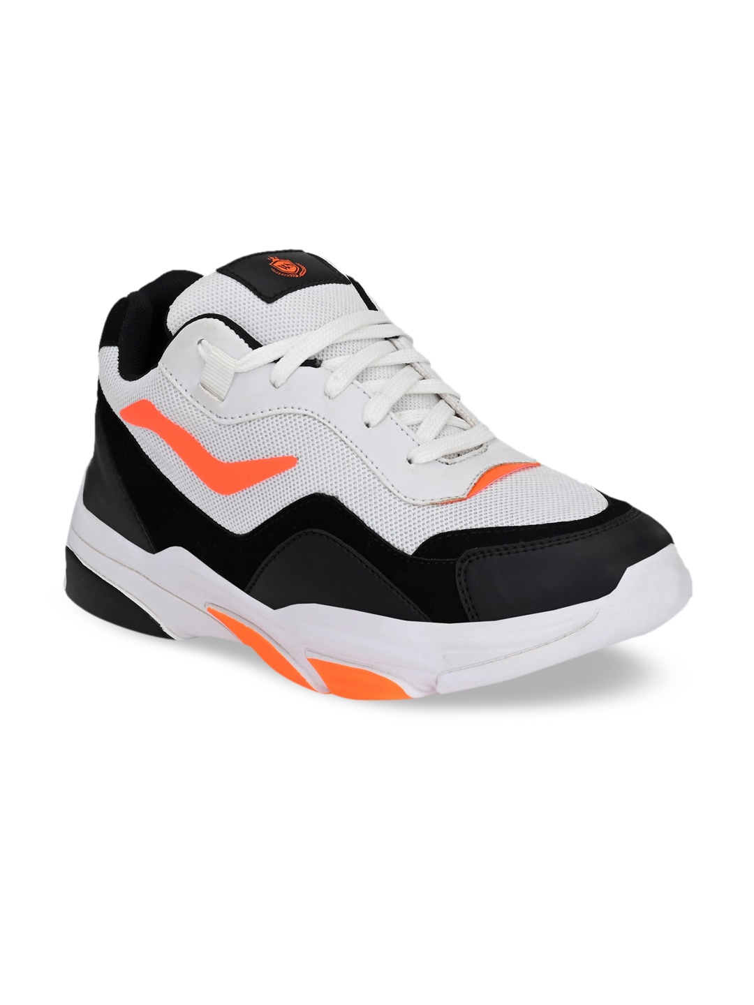 

Walkstyle By El Paso Men White Colourblocked Mesh Mid-Top Sneakers