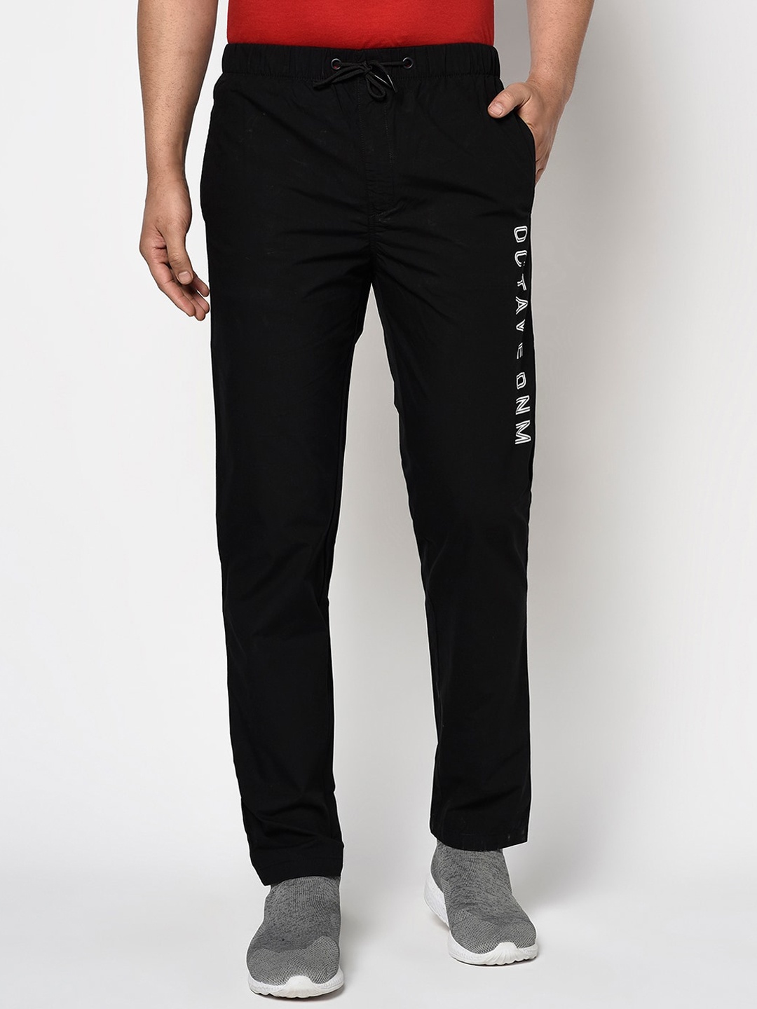 

Octave Men Black Solid Track Pants