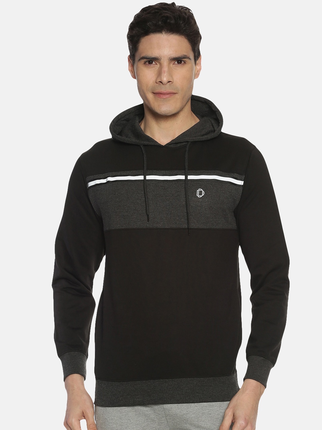 

Dollar Men Black Colourblocked Sweatshirt