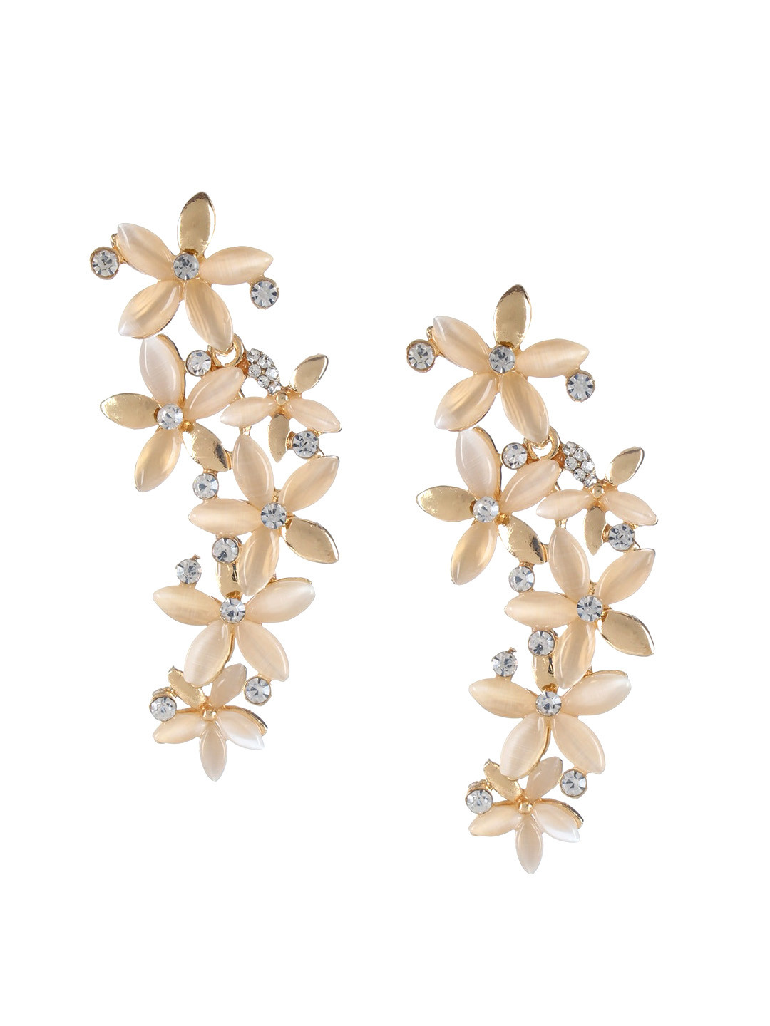 

Mali Fionna Gold-Toned Contemporary Drop Earrings