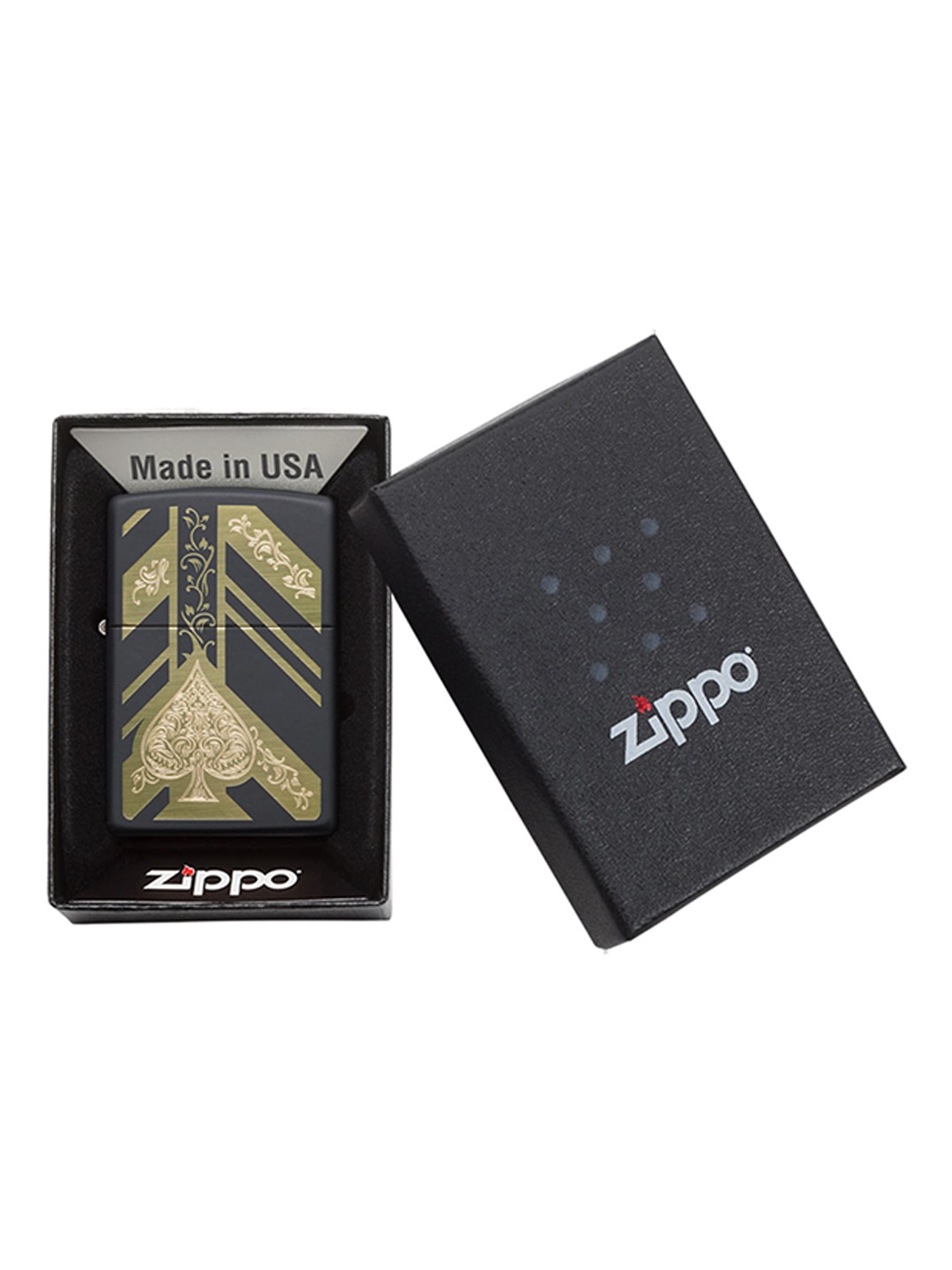 

Zippo Black & Green Ace of Spades Pocket Lighter