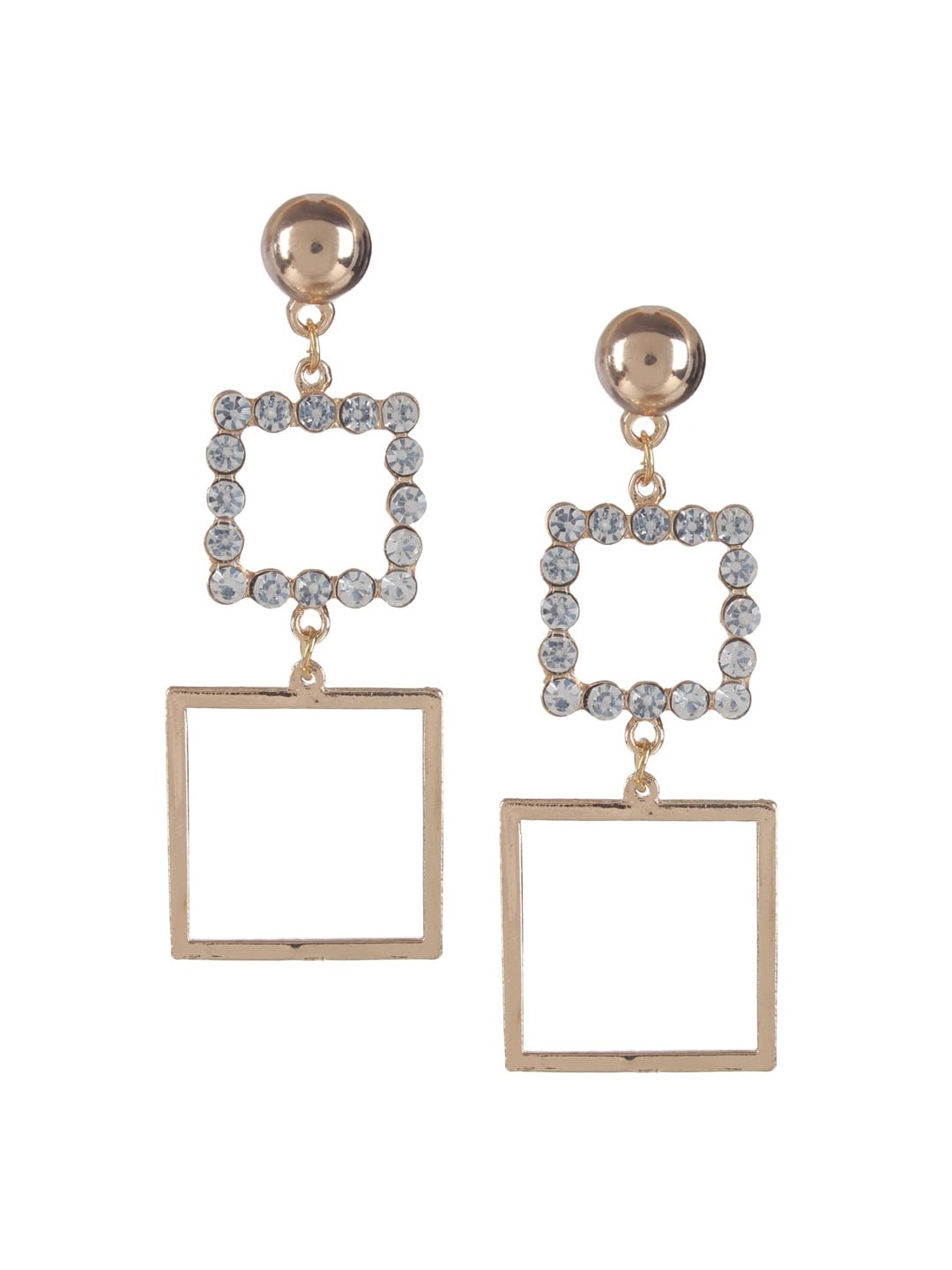 

Mali Fionna Gold-Toned Square Drop Earrings