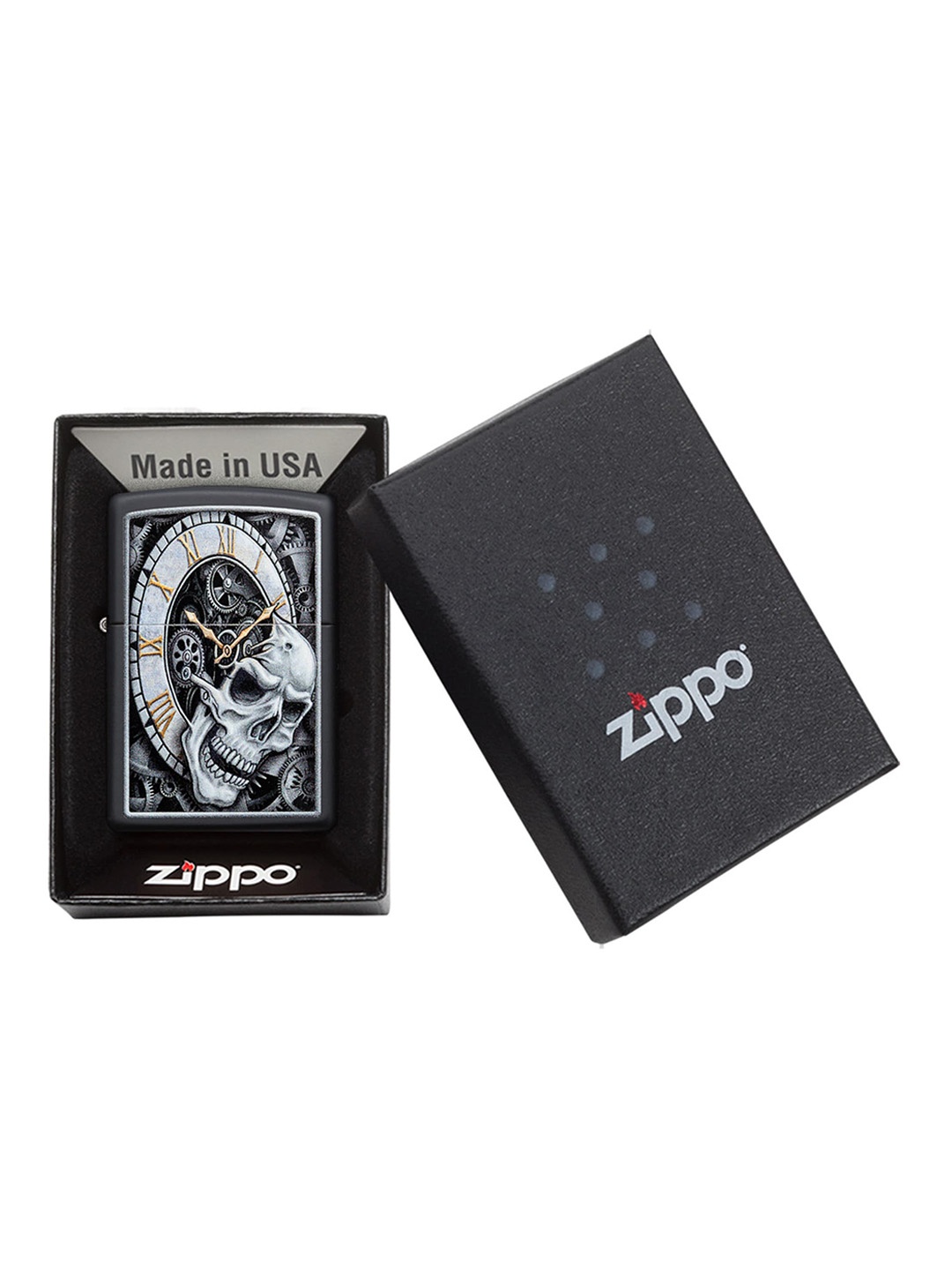 

Zippo Black & Grey Pocket Lighter