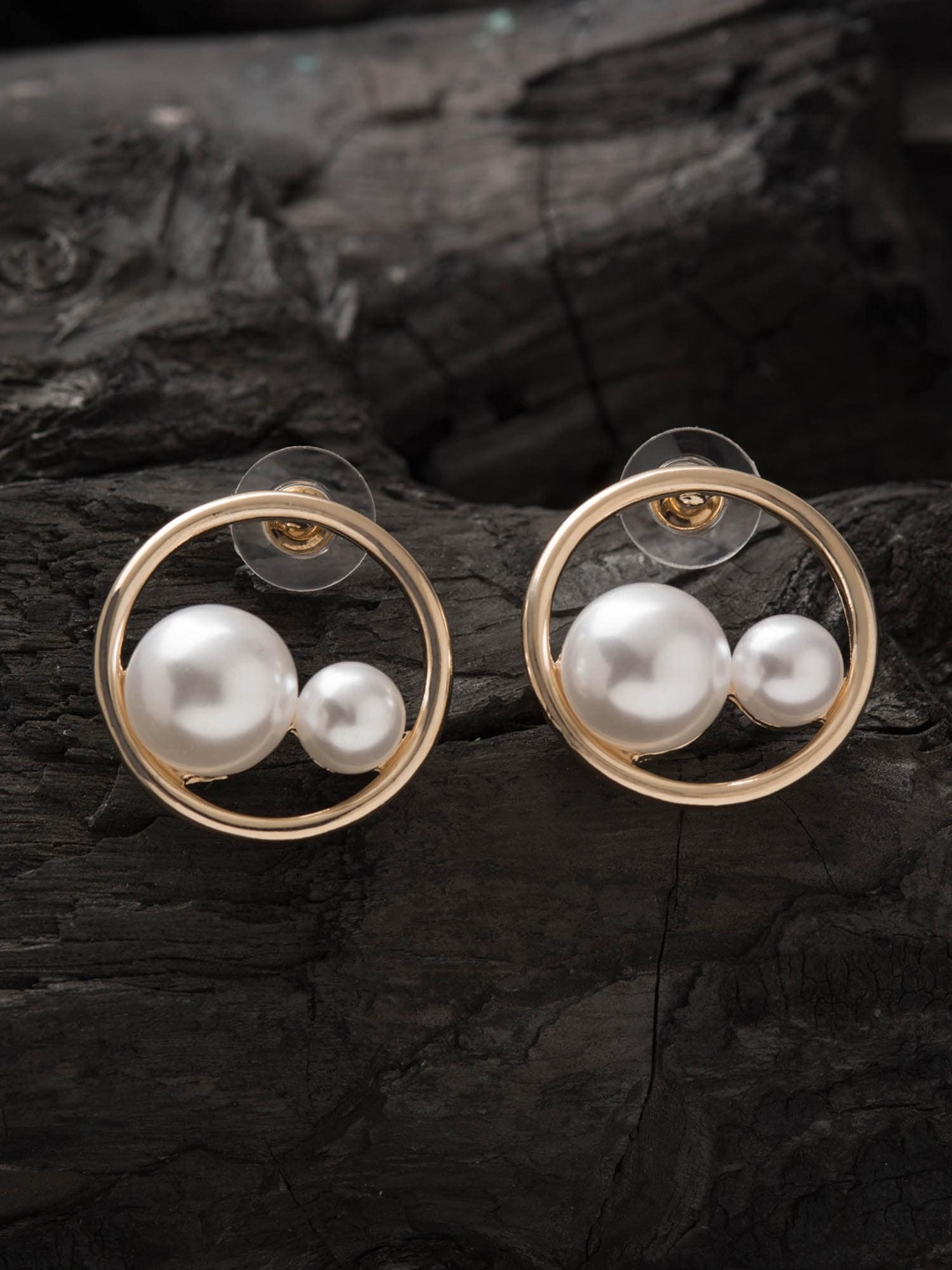 

E2O White Gold-Plated Handcrafted Contemporary Studs