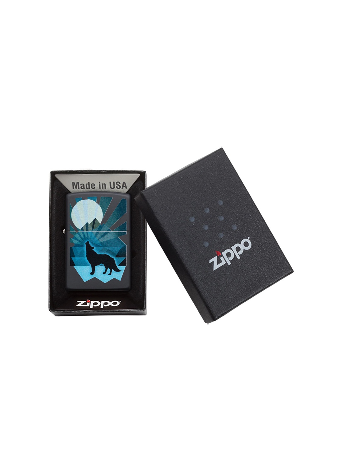 

Zippo Black & Blue Pocket Lighter, Charcoal