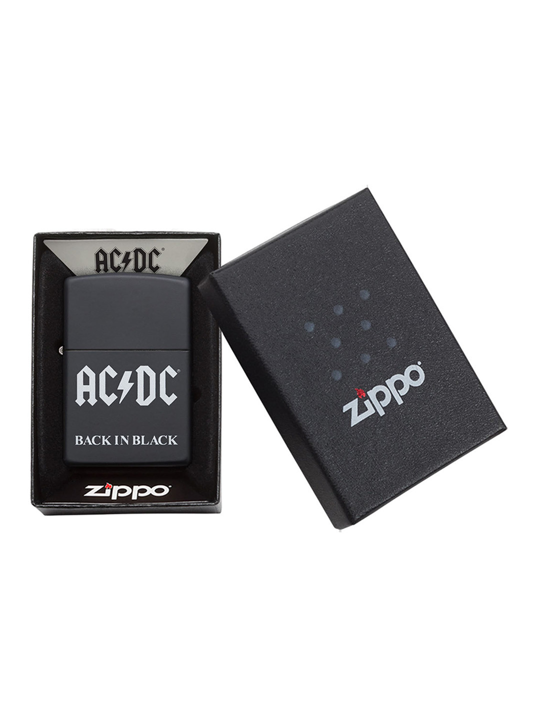 

Zippo Black & White AC/DC Matte Pocket Lighter