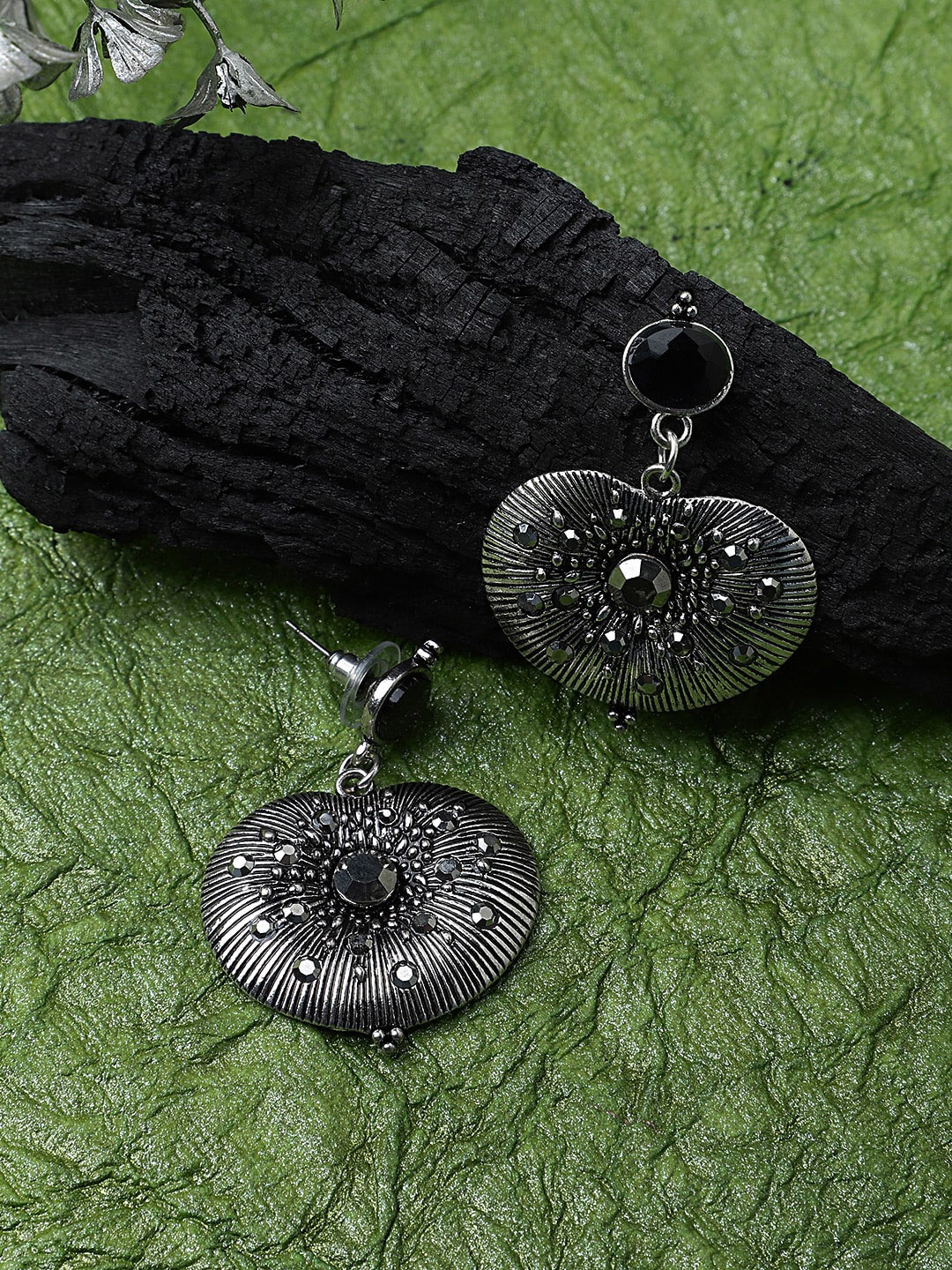 

Mali Fionna Silver-Toned Contemporary Drop Earrings