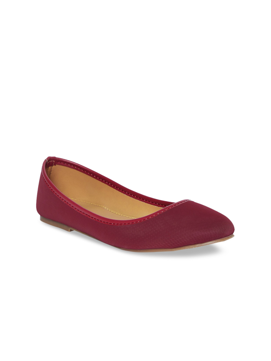 

People Women Red Woven Design Fabric Ballerinas