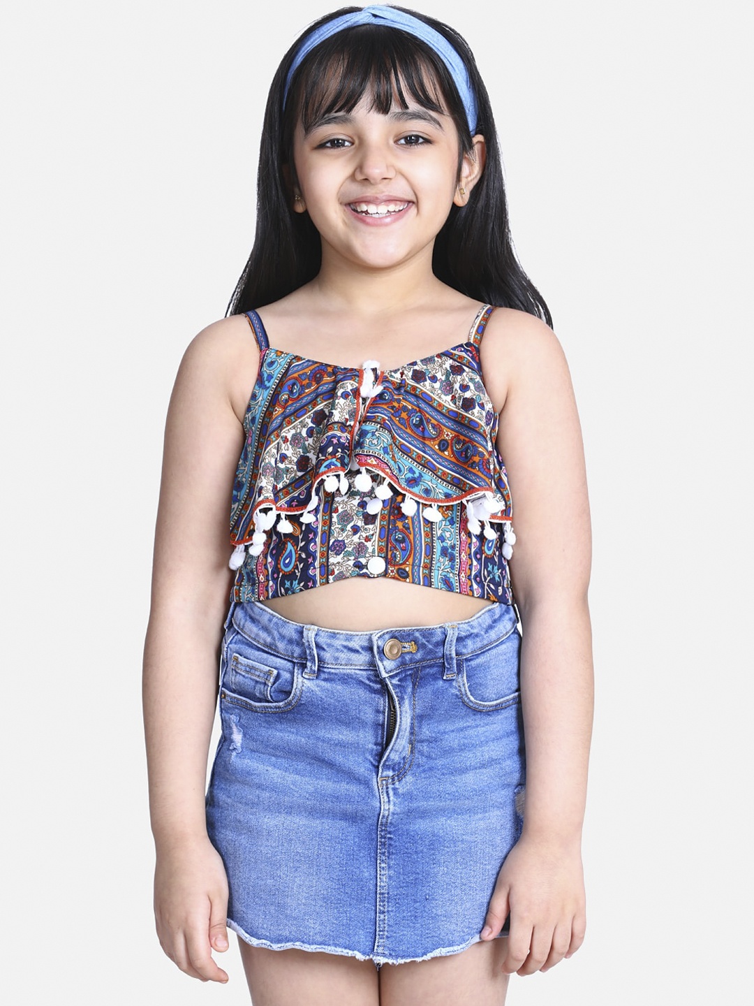 

Cutiekins Girls Blue Printed Top