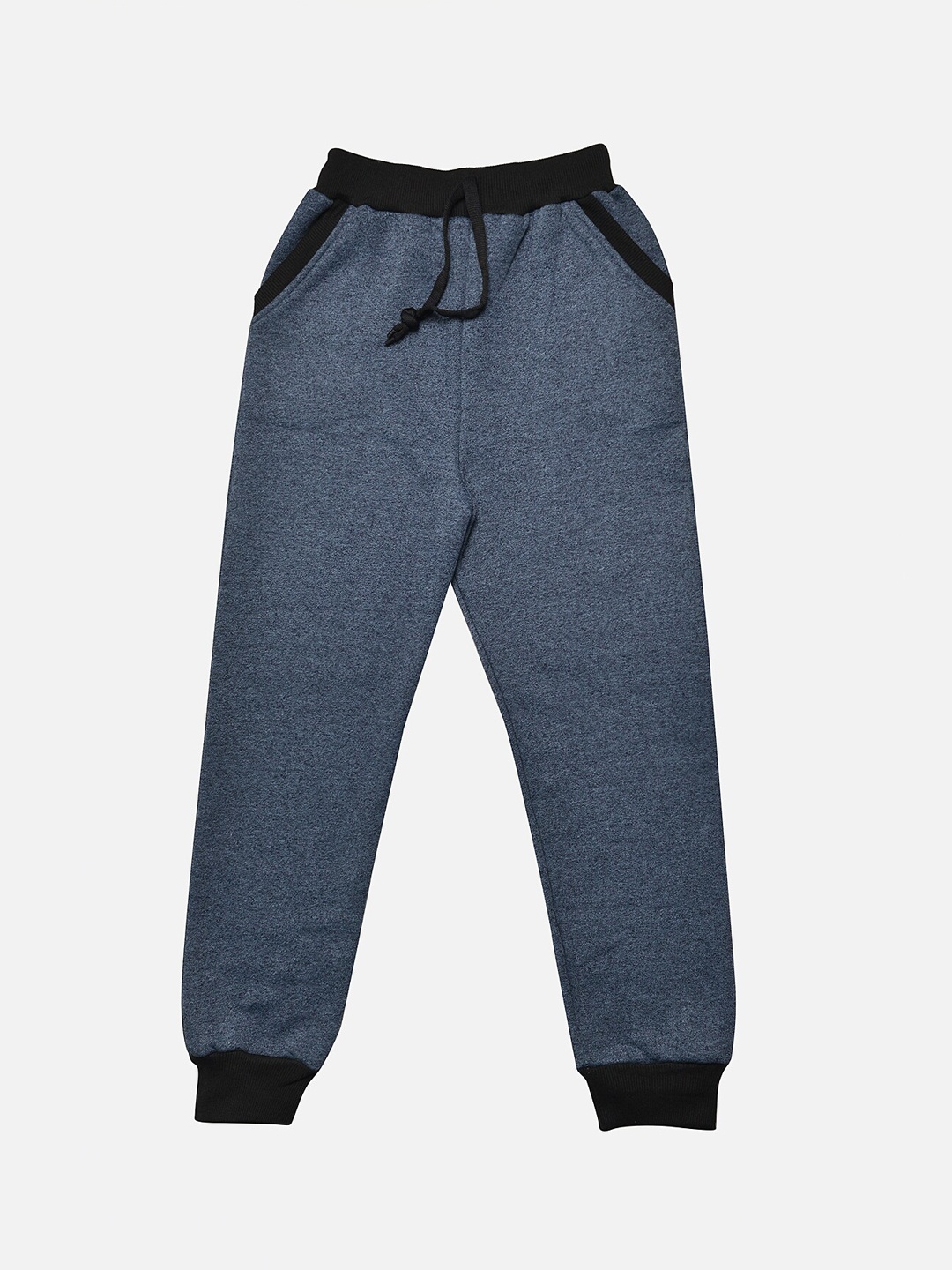 

TINY HUG Boys Blue Solid Slim-Fit Joggers