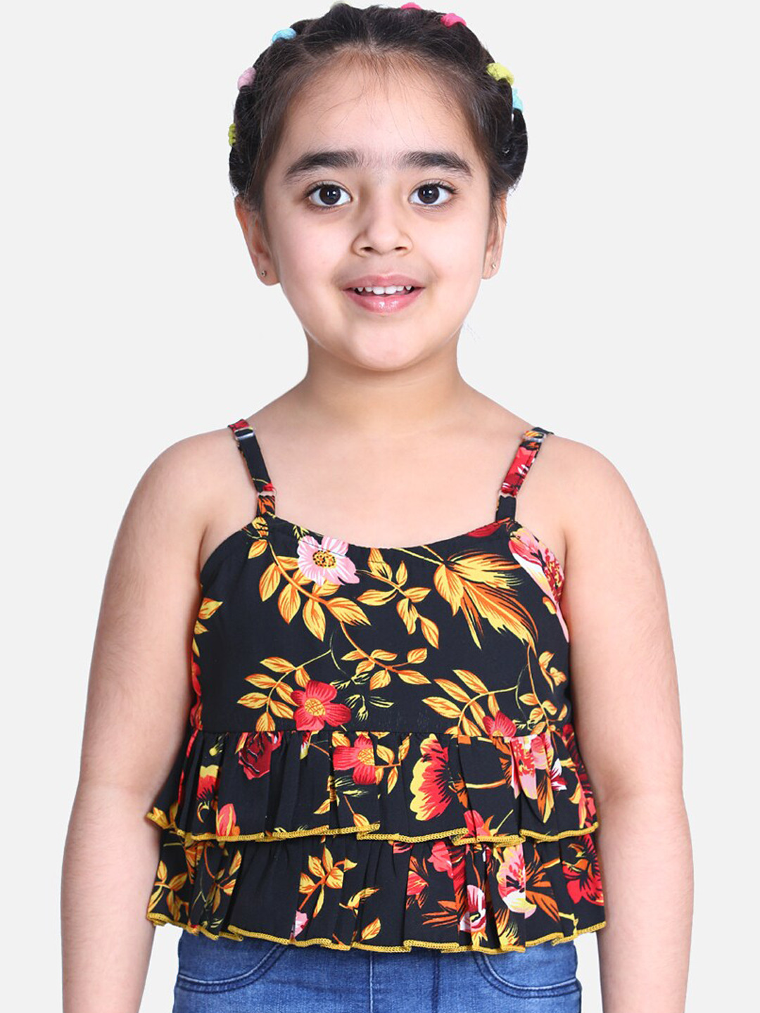 

Cutiekins Girls Black Printed Top