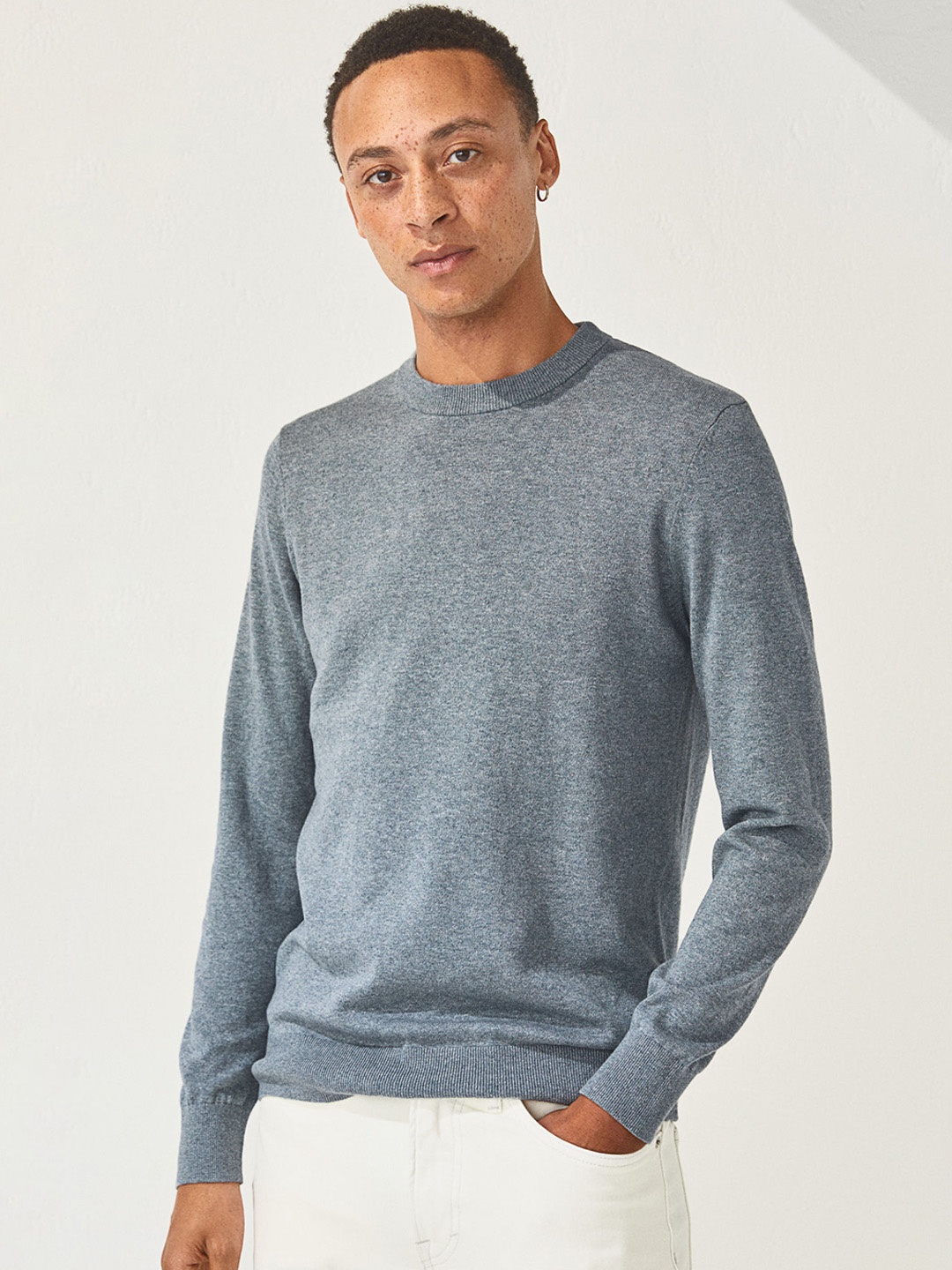 

H&M Blue Fine-Knit Jumper