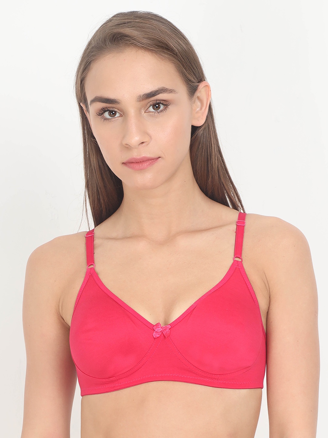

Softline Butterfly Pink Solid Non Padded Non Wired Everyday Bra 2004