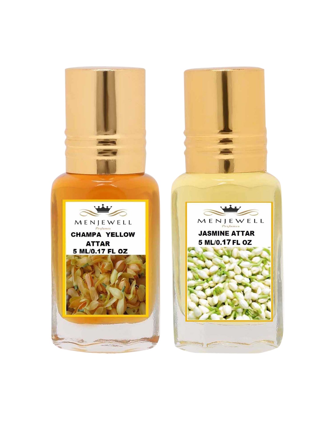 Menjewell Unisex Attar Combo Pack 10 ml, Transparent