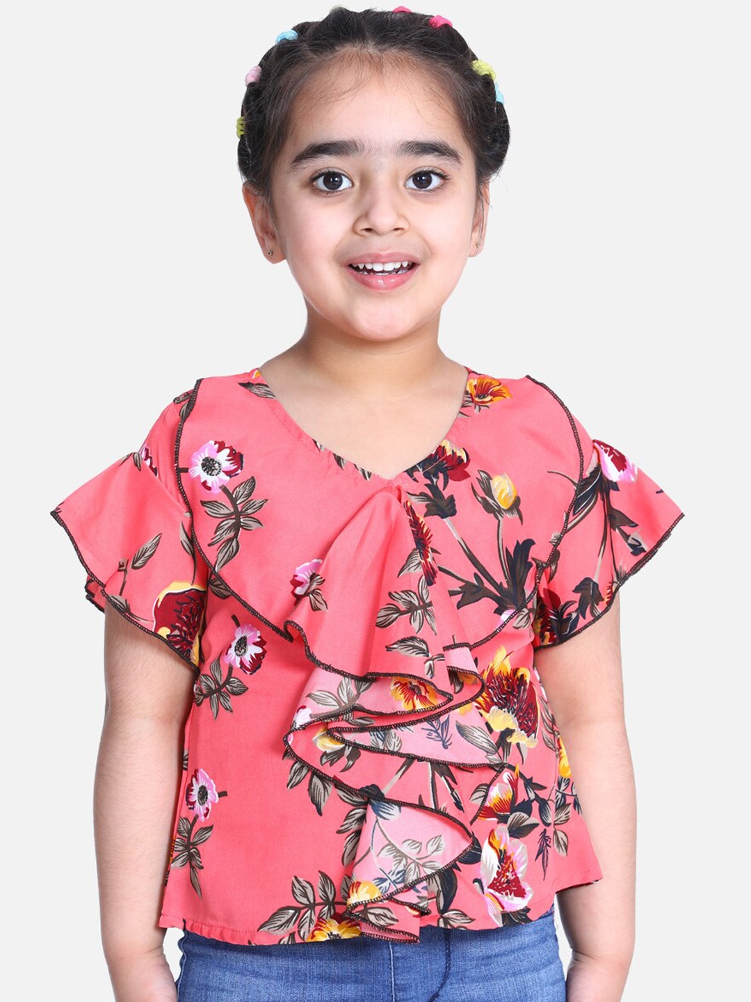 

Cutiekins Girls Pink Printed Top